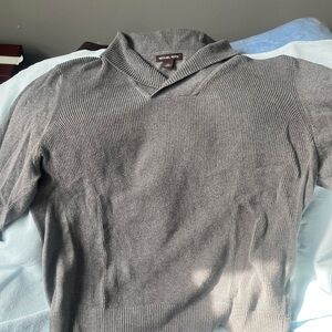 Michael Kors Charcoal V-Neck Men's Sweater